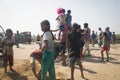 Painted children on Maheskhali Island, Bangladesh